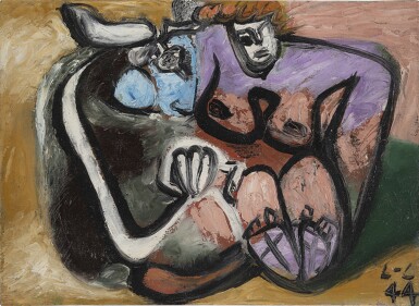 Taureau et femme enlacés, 1944