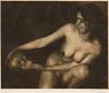 Le rire (Nude contemplating skull)