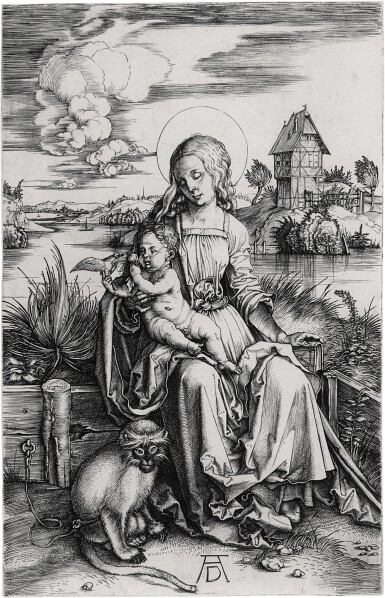 The Virgin and Child with a Monkey (Bartsch 42; Meder, Hollstein 30; Schoch Mende Scherbaum 20)