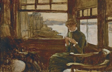 Kathleen Newton in a Thames-side tavern