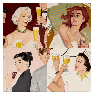 Women, Drinking (Green Necklace)