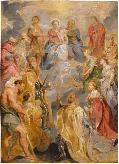 Sir Peter Paul Rubens, The Virgin and Child with Saint Anne adored by Saints of the House of Habsburg