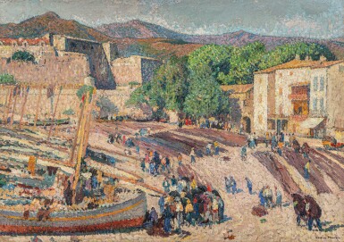 Port de Collioure - le séchage des filets 