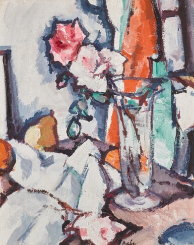 Roses in a Glass Vase