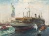 "U.S. Troops' Triumphant Return to New York Harbor."