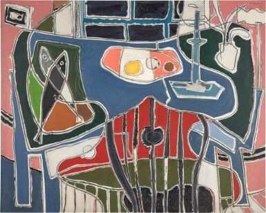 Patrick Heron, The Blue Table with Window : 1954