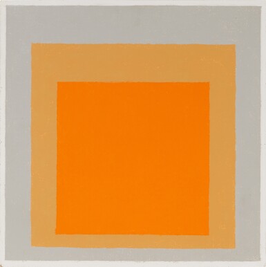 Study to Hommage to the Square: Large Cadmium Deep and Naples, against Grey