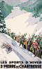 ROGER BRODERS (1883-1953).  LES SPORTS D'HIVER / ST PIERRE DE CHARTREUSE. 1930. 39¾x24½ inches, 101x62½ cm. Vaugirard, Paris.