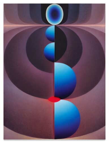 Loie Hollowell, Full Frontal (Purple, Blue and Red)