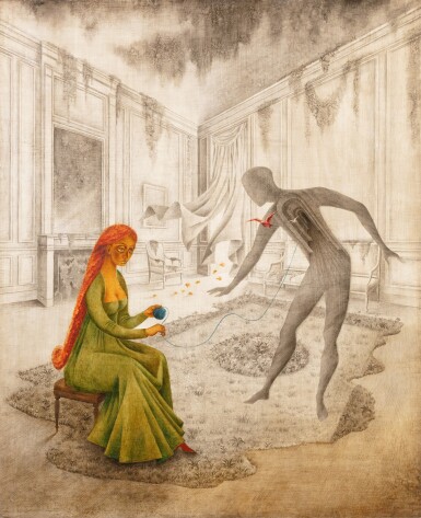Remedios Varo, Les Feuilles mortes (Les heures mortes, El hilo) 
