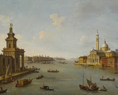 Venice, the Bacino di San Marco looking east with the Punta della Dogana and San Giorgio Maggiore