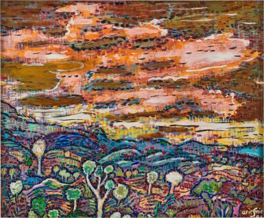 Arie Smit 阿瑞·史密特 | Landscape with Evening Sky 風景與傍晚天空