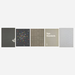 Collection of five IBM logo guildelines and presentation books