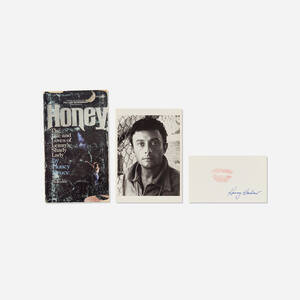 Lipstick print, postcard and Honey: The Life and Loves of Lenny's Shady Lady (1st edition)