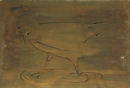 Bird Standing in the Golden Stream