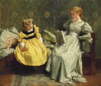 Mother and Child Reading