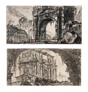 Four Views, from: Alcune Vedute di Archi Trionfali ed altri Monumenti (Focillon 50, 59, 61, 68; Wilton-Ely 112, 121, 123, 130)