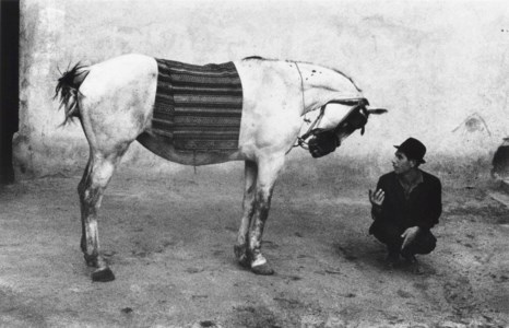 Man with horse, Romania, 1968