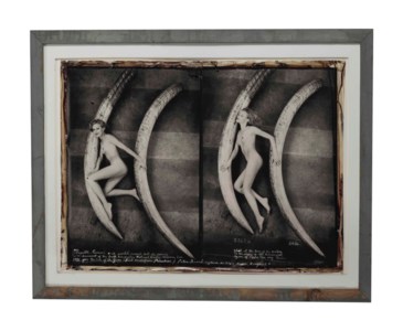 Margritte Rammé and world record bull ele. ivories, 1976