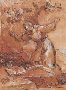 Saint Francis adoring the Crucifix