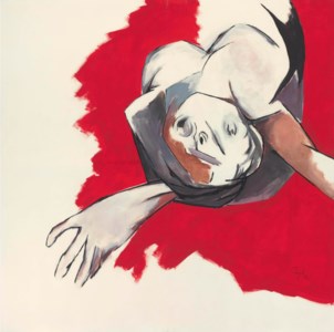 Tyeb Mehta, Untitled (Falling Figure)