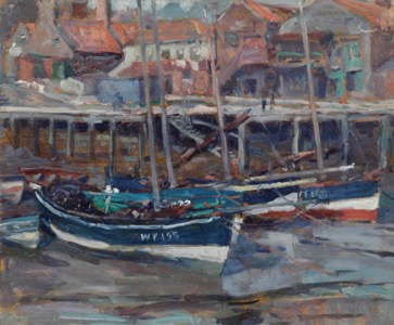 Haringbooten, Whitby; harbour scene