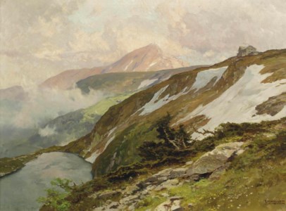 Prinz-Heinrich-Baude, with the Schneekoppe beyond, Poland