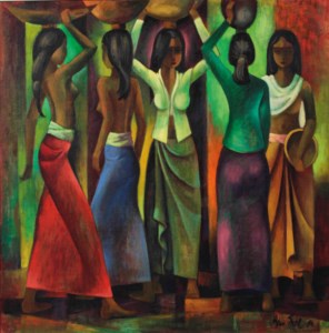 Women with offerings