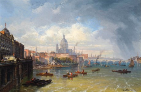 The Thames with Somerset House and St. Paul's Cathedral beyond