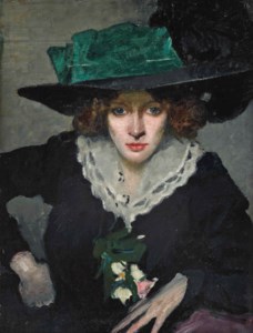 Sarah in a Large Hat (the artist's sister)