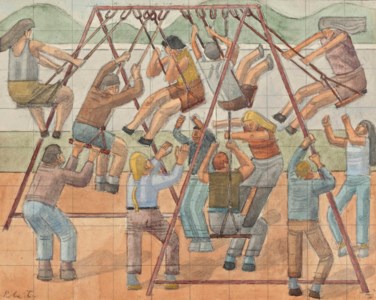 Study for 'The Swings (The Playground)'
