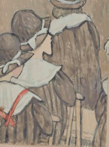 Jeunes filles à la messe