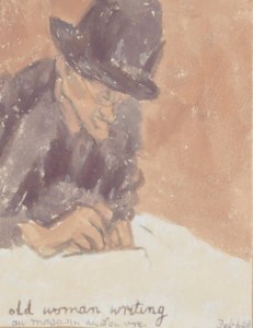 Old Woman Writing