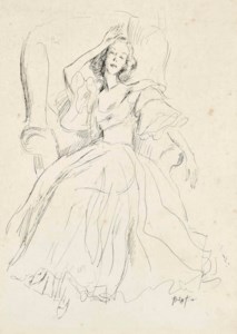 A young lady asleep in a chair