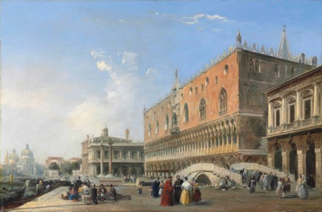The Doge's Palace, the Piazzetta and the Biblioteca, with Sta Maria della Salute beyond, Venice