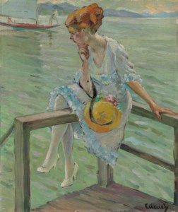 An Elegant Lady by a lake