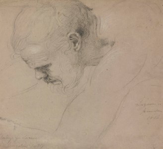 Study for the head of Lazarus in 'The Entrance of Christ into Jerusalem'