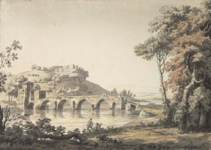 The Ponte Molle in the Campagna, Northern Rome ( recto ) and ( verso )