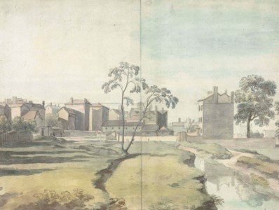 On the outskirts of a town