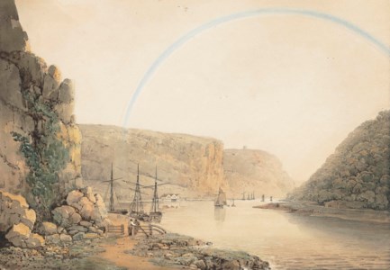 The Avon Gorge from the Stop Gate below sea walls