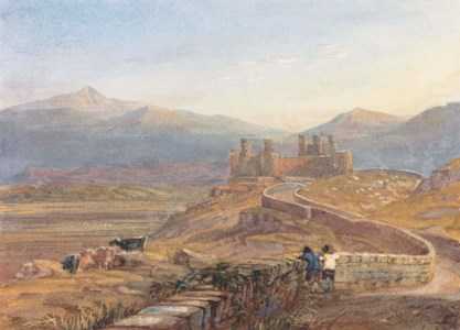 Harlech Castle from the Barmouth Road
