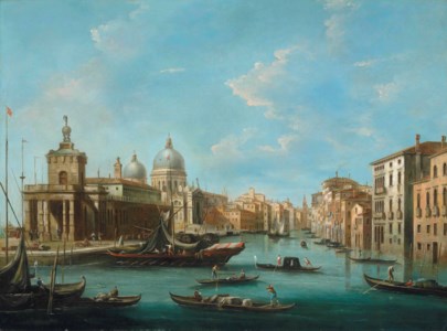 The Grand Canal, Venice, with the Punta della Dogana and Santa Maria della Salute