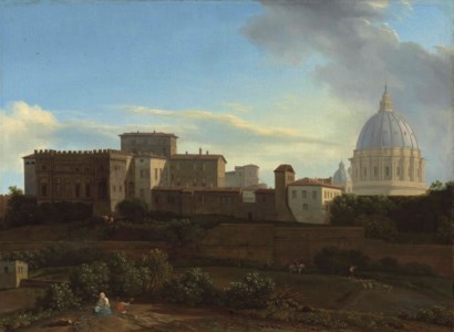 A view of the Vatican, Rome, with the Sistine Chapel and St. Peter's Basilica, from the Janiculum