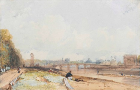 Le Pont de la Concorde with the Tuileries from the Cours de la Reine, Paris, France