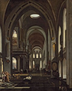 The interior of a catholic church