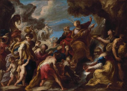 Moses striking Water from the Rock