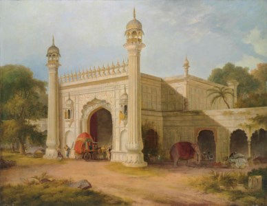 The gate of Serai, at Chandpore, in the Rohilla district, East Indies