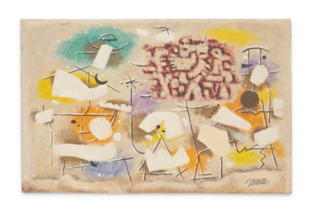 Lyrik mit weißen Formen (Gelb-Orange) (Poetry with White Forms (Yellow-Orange))