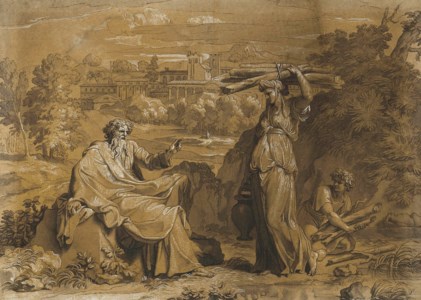 The prophet Elijah and the widow of Sarepta (Kings I:17)