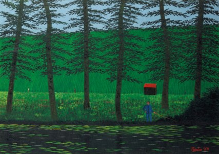 Le pêcheur aux grands arbres